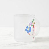 Abstract Hummingbird Frosted Mug Mattglastasse (VorderseiteRechts)