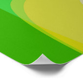 Abstract In Green And Yellow 1004 Poster (Ecke)