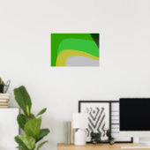 Abstract In Green And Yellow 1004 Poster (Heimbüro)