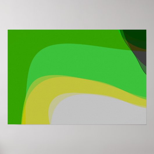 Abstract In Green And Yellow 1004 Poster (Vorne)