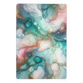 Abstract in Pink, Teal, Blue, and Gold Mini Klemmbrett (Rückseite)