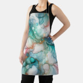 Abstract in Pink, Teal, Blue, and Gold Schürze (InSitu)