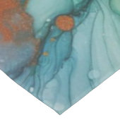 Abstract in Pink, Teal, Blue, and Gold Tischdecke (Schrägansicht)