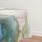 Abstract in Pink, Teal, Blue, and Gold Tischdecke (Beispiel)