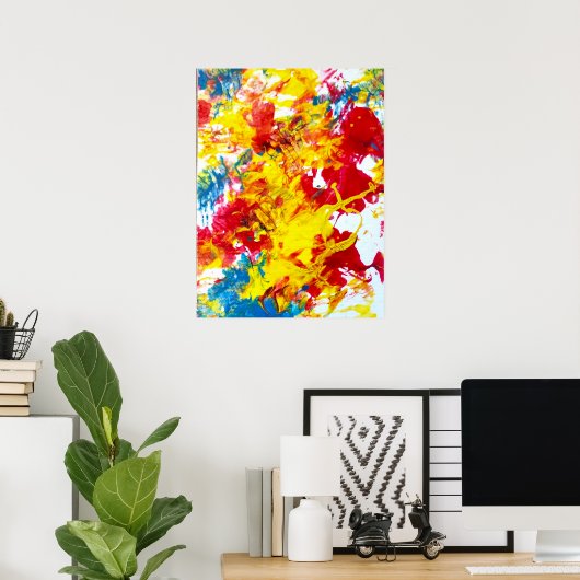 Abstract in Red Poster (Heimbüro)