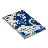 Abstract Indonesian Batik Wave Notizblock (Rechte Seite)