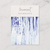 Abstract Ink Blue Lines 2 Earring Stud Holder Visitenkarte (Vorderseite)