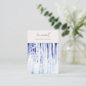 Abstract Ink Blue Lines 2 Earring Stud Holder Visitenkarte (Stehend Vorderseite)