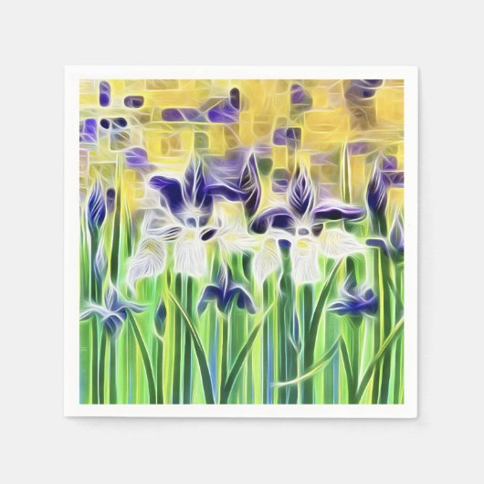 Abstract Iris Cocktail Napkin Serviette (Vorderseite)