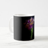 Abstract Iris Flower – Elegant Floral Art Kaffeetasse (Vorderseite Links)