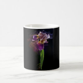 Abstract Iris Flower – Elegant Floral Art Kaffeetasse