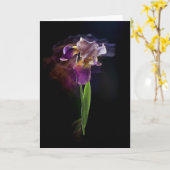 Abstract Iris Flower – Elegant Floral Art Karte (Gelbe Blume)