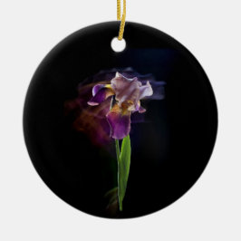 Abstract Iris Flower – Elegant Floral Art Keramik Ornament