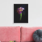 Abstract Iris Flower – Elegant Floral Art Leinwanddruck (Insitu (Wohnzimmer))