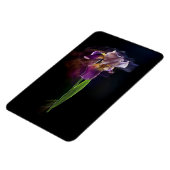 Abstract Iris Flower – Elegant Floral Art Magnet (Linke Seite)