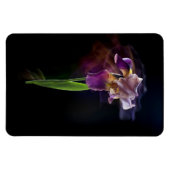 Abstract Iris Flower – Elegant Floral Art Magnet (Horizontal)