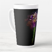 Abstract Iris Flower – Elegant Floral Art Milchtasse (Linke Ecke)