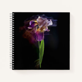 Abstract Iris Flower – Elegant Floral Art Notizblock