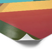 Abstract Isometric Maze Pattern in Cool Tones Poster (Ecke)