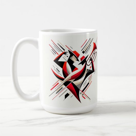 Abstract Jazz Trombone Couple Kaffeetasse (Links)