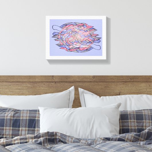Abstract Kaleidoscope Burst Canvas Leinwanddruck (Insitu (Schlafzimmer))