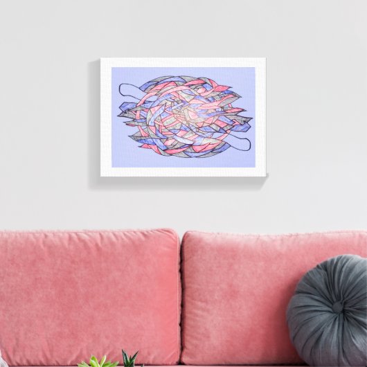 Abstract Kaleidoscope Burst Canvas Leinwanddruck (Insitu (Wohnzimmer))