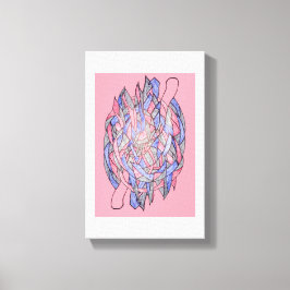 Abstract Kaleidoscope Burst Canvas Pink Leinwanddruck