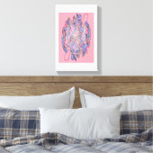 Abstract Kaleidoscope Burst Canvas Pink Leinwanddruck (Insitu (Schlafzimmer))