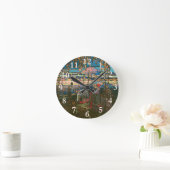 Abstract Kandinski Riding Couple Art Painting Runde Wanduhr (Zuhause)