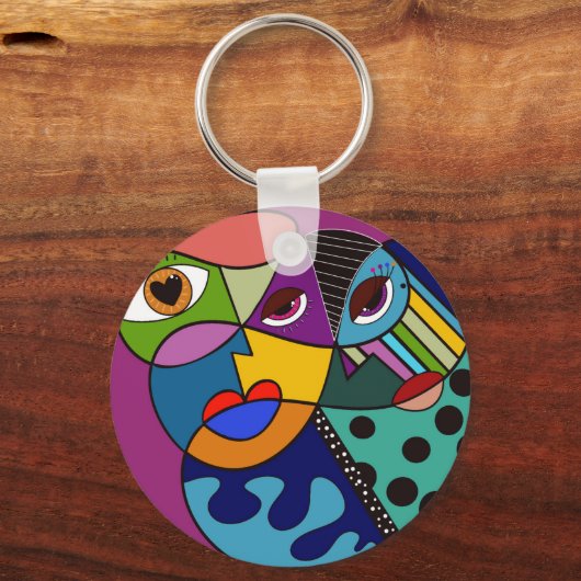 Abstract Keychain Schlüsselanhänger (Vorderseite)