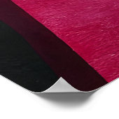 Abstract Kissing Silhouettes in Red & Magenta Poster (Ecke)