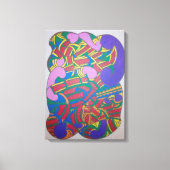 Abstract kowhaiwhai Maori motif Leinwanddruck (Vorderseite)