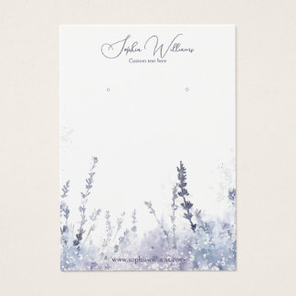Abstract Lavander Earrings Jewelry Display Card