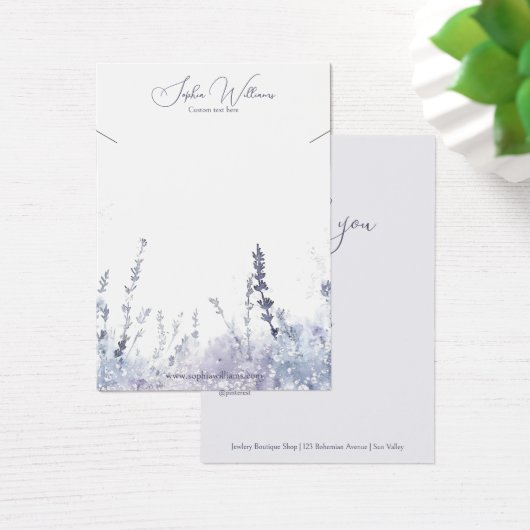 Abstract Lavander Necklace Jewelry Display Card (Schreibtisch)