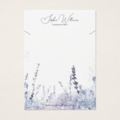 Abstract Lavander Necklace Jewelry Display Card (Vorderseite)