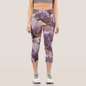 abstract lavender and gold capri leggings (Vorderseite)