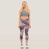 abstract lavender and gold capri leggings (Vorderseite)