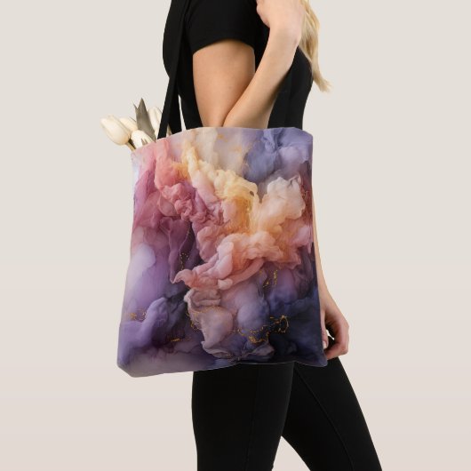 Abstract Lavender Floral Cloud Ink Landscape Tasche (Von Nahem)