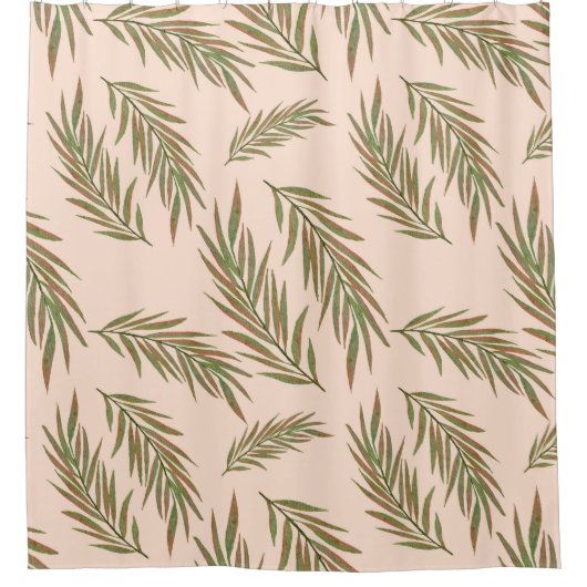 Abstract Leaf Pattern Duschvorhang (Vorderseite)