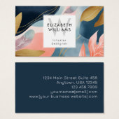 Abstract Leaves Botanicals Monogram Business Cards (Vorne & Hinten)