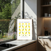 Abstract Lemon Market Kitchen Print Poster