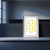 Abstract Lemon Market Kitchen Print Poster