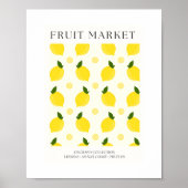 Abstract Lemon Market Kitchen Print Poster (Vorne)