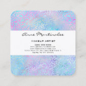 Abstract Leopard Print Pastel Square Business Card Quadratische Visitenkarte (Rückseite)
