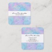 Abstract Leopard Print Pastel Square Business Card Quadratische Visitenkarte (Vorne/Hinten)
