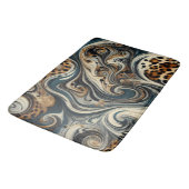 Abstract Leopard Print Swirl Badematte (Schrägansicht)