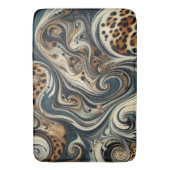 Abstract Leopard Print Swirl Badematte (Vorderseite Vertikal)