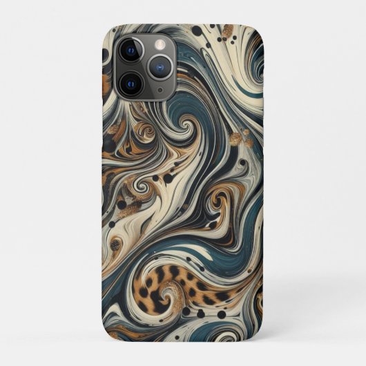 Abstract Leopard Print Swirl Case-Mate iPhone Hülle (Rückseite)