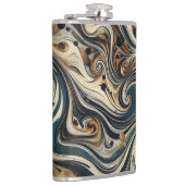 Abstract Leopard Print Swirl Flachmann (Rechts)