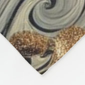 Abstract Leopard Print Swirl Fleecedecke (Ecke)